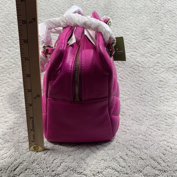 Kate Spade Elizabeth Gold Coast Quilted Leather Satchel Hot Fuchsia NWT - Picture 6 of 9